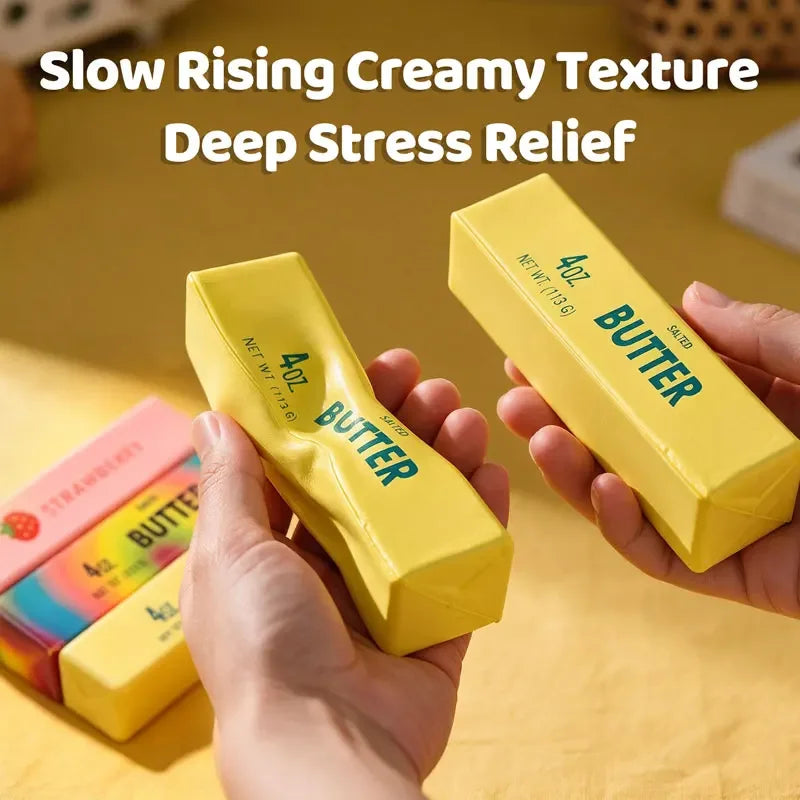 Squishy Butter Stick Fidget Toy Slow Rebound Sticky Butter Stick Stress Relief Squeeze Sensory Toy Anti-stress Gift for Adults