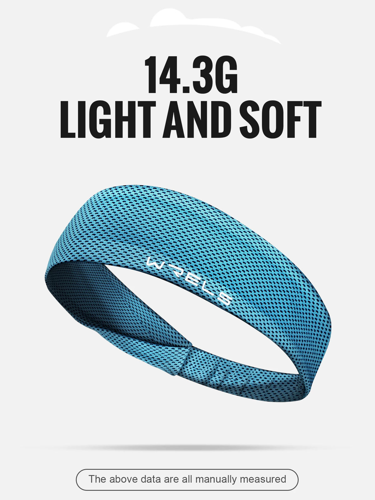 WRELS Sport Headband Sweatband Running Hair Band Yoga Fitness Gym Workout Mesh Breathable Moisture Wicking Anti Slip Hairband