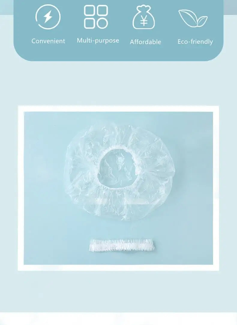 100pcs Disposable Food Covers Elastic Plastic Storage Bags Food Grade Fresh Keeping Cover for Bowls Plates Kitchen