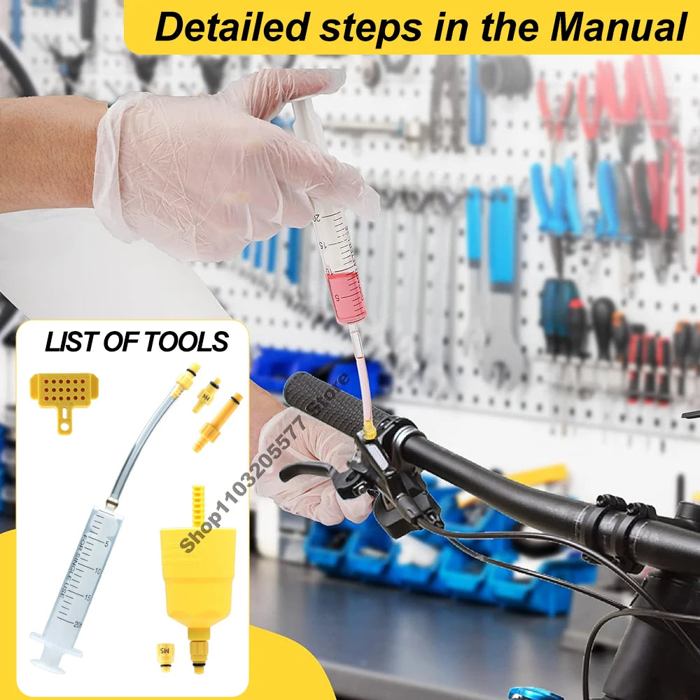 Bicycle Brake Oil Bleed Kit Brake Mineral Oil 60ML MTB Road Bike Hydraulic Disc Brake Oil Bleed Kit For SHIMANO TEKTRO SRAM NUTT