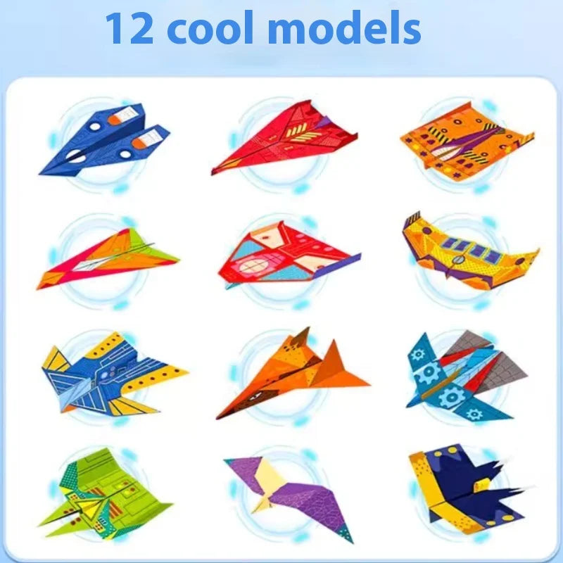 36Pcs DIY Children's Origami Airplane Parent-Child Full-Color Handmade Toy Airplane Educational Toy Hands-On Ability Puzzle Toy