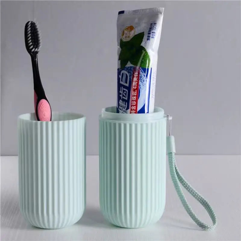 Portable Toothpaste Toothbrush Protect Holder Case Travel Camping Storage Box Organizer Travel Toiletries Storage Cup New Creat