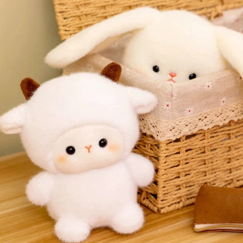 16cm Table With Plush Toy Cute Doll With Accompanying Doll Desktop Decoration Healing Surprise Daily Gift For Good Friend