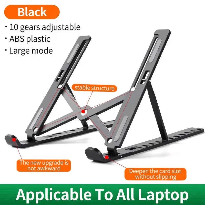 Universal Foldable Laptop Stand Portable Adjustable Tablet Computer Support Holder For Macbook Air iPad Tablets Base Accessories