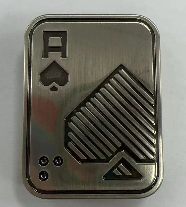 Metal Fidget Slider Poker Card Ace Of Spades Magnetic Push Card EDC Fidget Toy Adult Stress Relief Anxiety Relief Gift