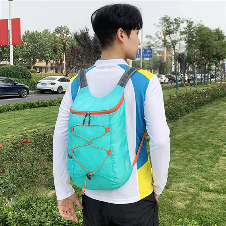 Camping Hiking Multifunctional Outdoor Folding Sports Backpack Ultra Lightweight Carrying Waterproof Nylon Fabric Fitness Bag