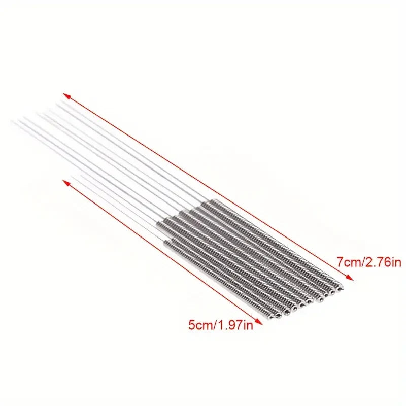 3D Printer Nozzle Cleaning Kit 0.2/0.25/0.3/0.35/0.4mm Stainless Steel Nozzle Cleaning Needles Cleaner For Car Wiper Gas Stoves