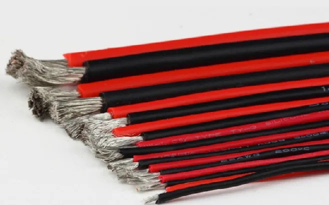 Silicon Wire 8 10 12 14 16 18 20 22AWG Heatproof Soft Silicone Silica Gel Wire Cable (1meter Red+1meter Black) )