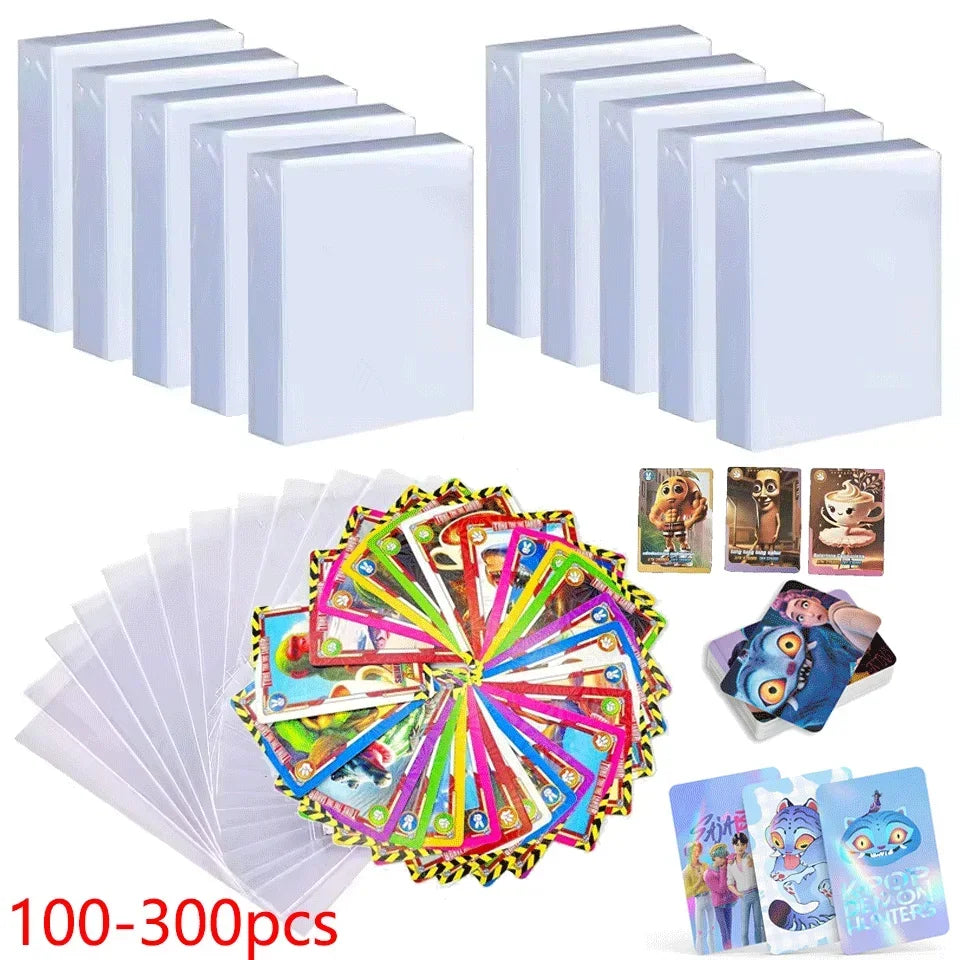Clear Penny Card Sleeves 66x91mm 100/300Pcs Waterproof Card Protectors for Pokemon TCG Yugioh MTG Baseball Sports Trading Cards