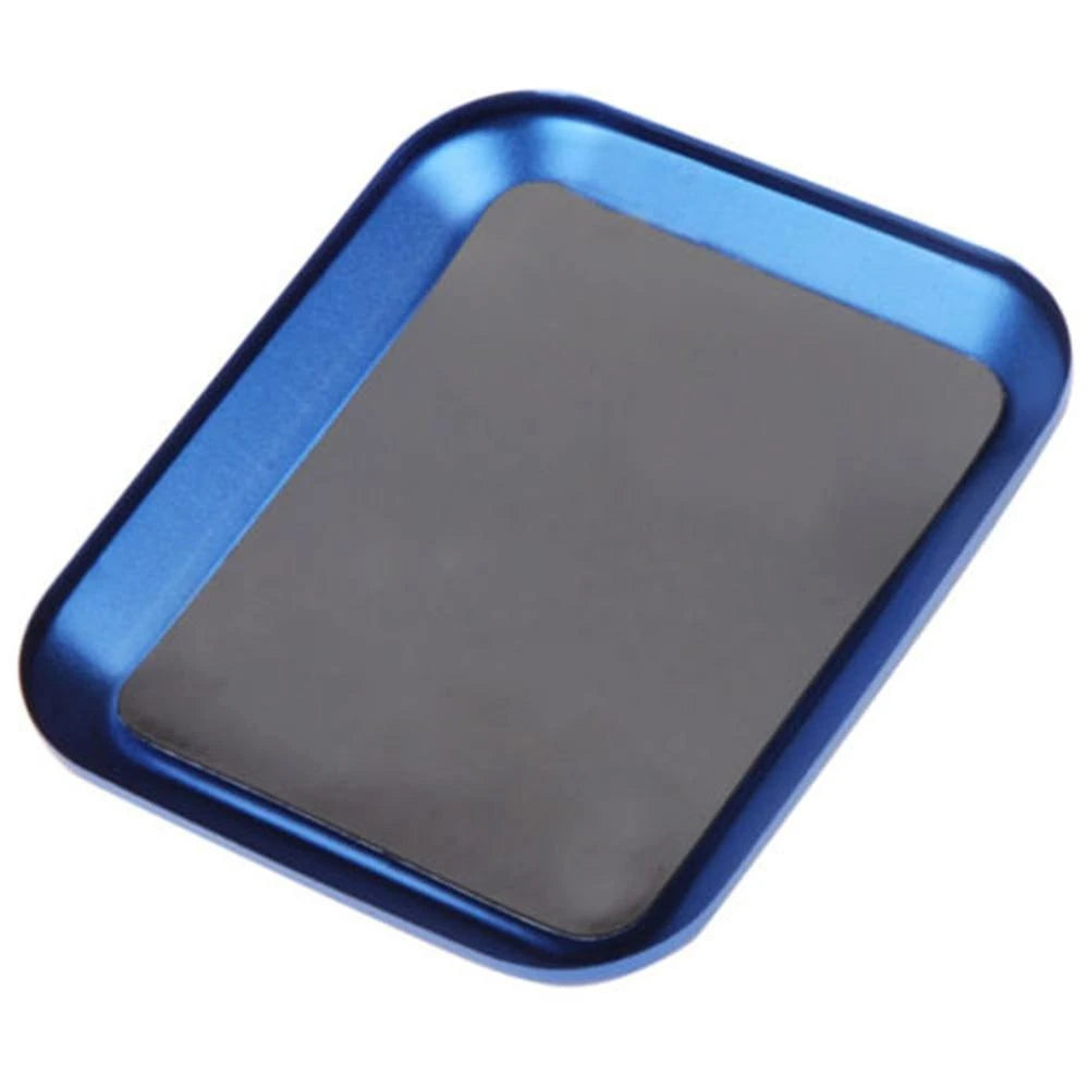 RC Model Repair Magnetic Screw Tray, Aluminum Alloy Weak Magnet Parts Holder for Airplane, Car, Boat and Crawler Models