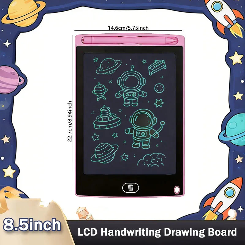 8.5'' LCD Writing Tablet Drawing Board Kids Graffiti Sketchpad Toys Handwriting Blackboard D Counting Learning Toys Birthday Gif