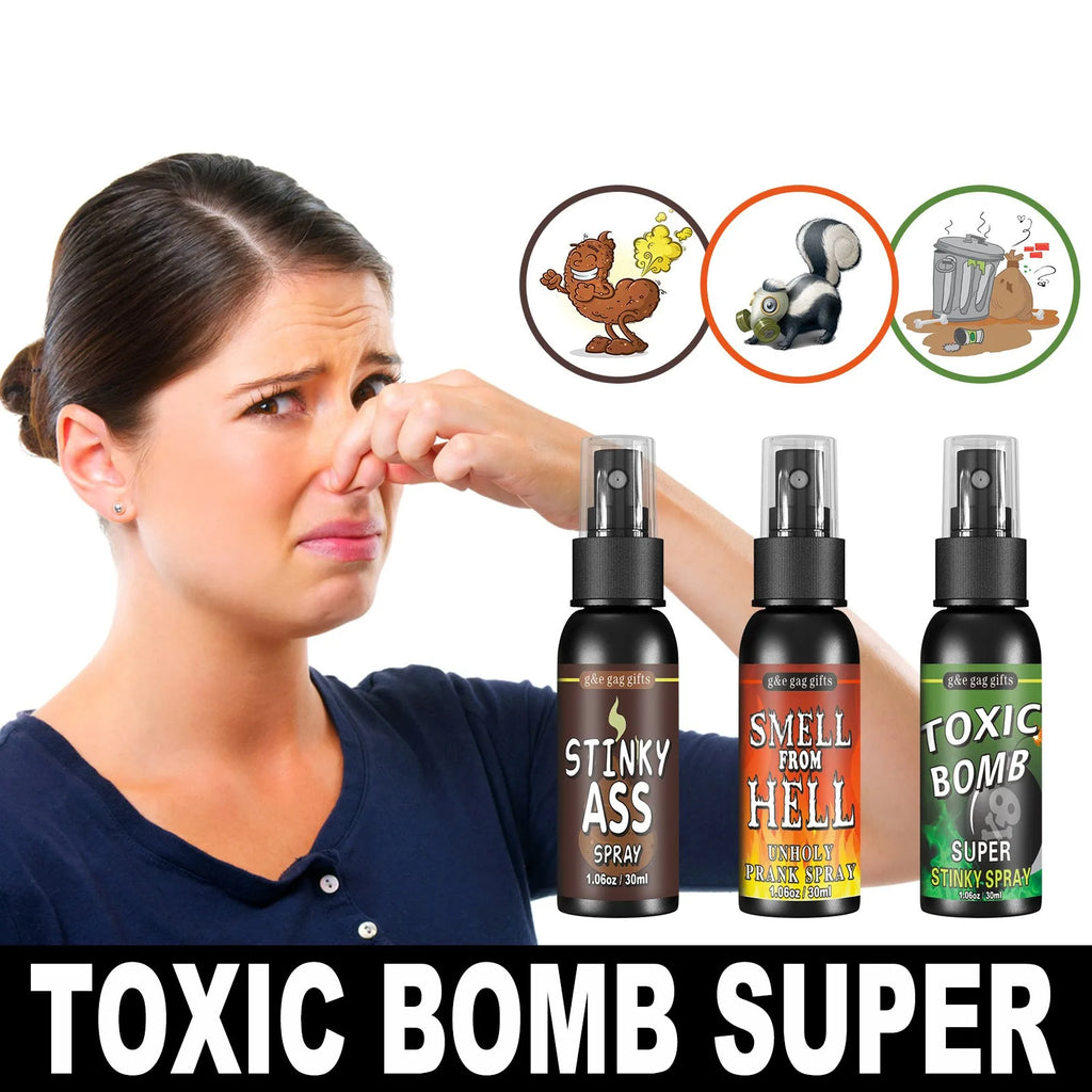 30ml Poop Spray Creative Liquid Fart Gag Prank Joke Spray Funny Toy Non-Toxic Stink Bombs Extra Strong Smelly Stinky Gas Spray