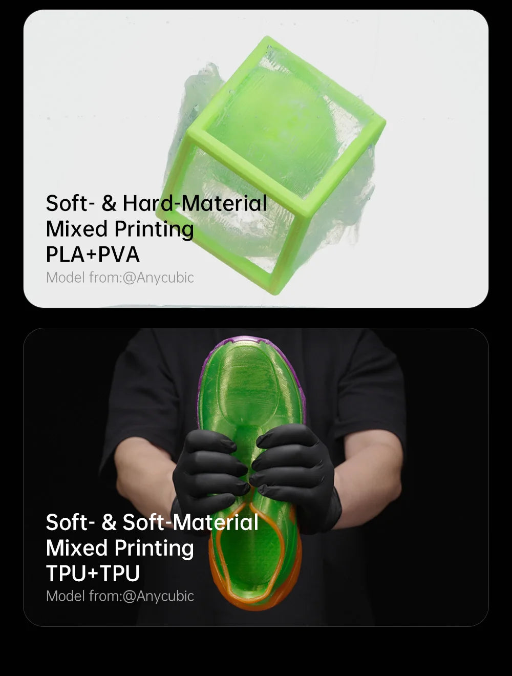 ANYCUBIC Kobra X 600mm/s Max Print Speed 3D Printer 2x Time & Material Savings Up To 19 Colors Printing AI Detection 3D Printer