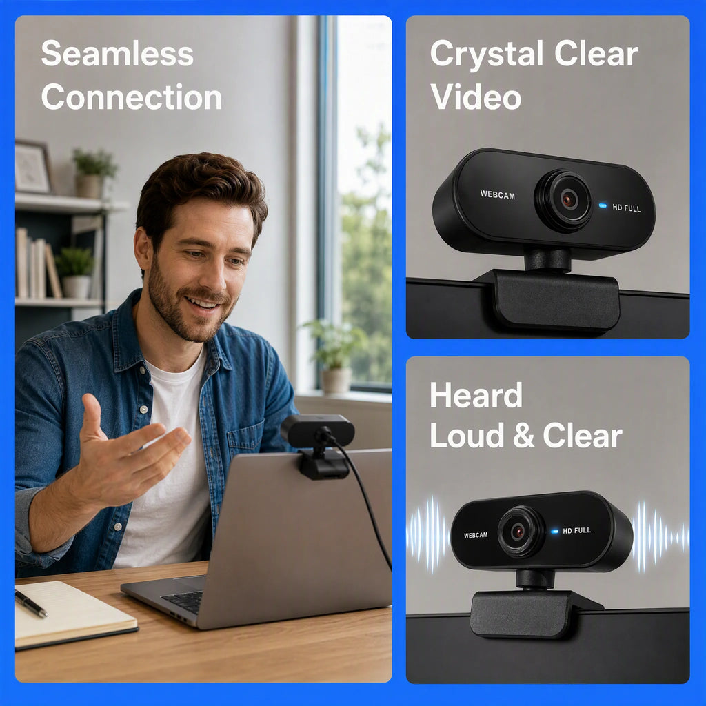 Camera 1080P HD Computer HD USB Camera Built In Microphone USB Network Camera Web Camera For Work With Microphone Tripod