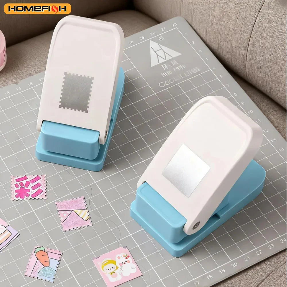 Stamp Shaped Paper Punch  Portable Hole Puncher for Crafts Scrapbooking Supplies  DIY Card Making & Paper Crafting Tool