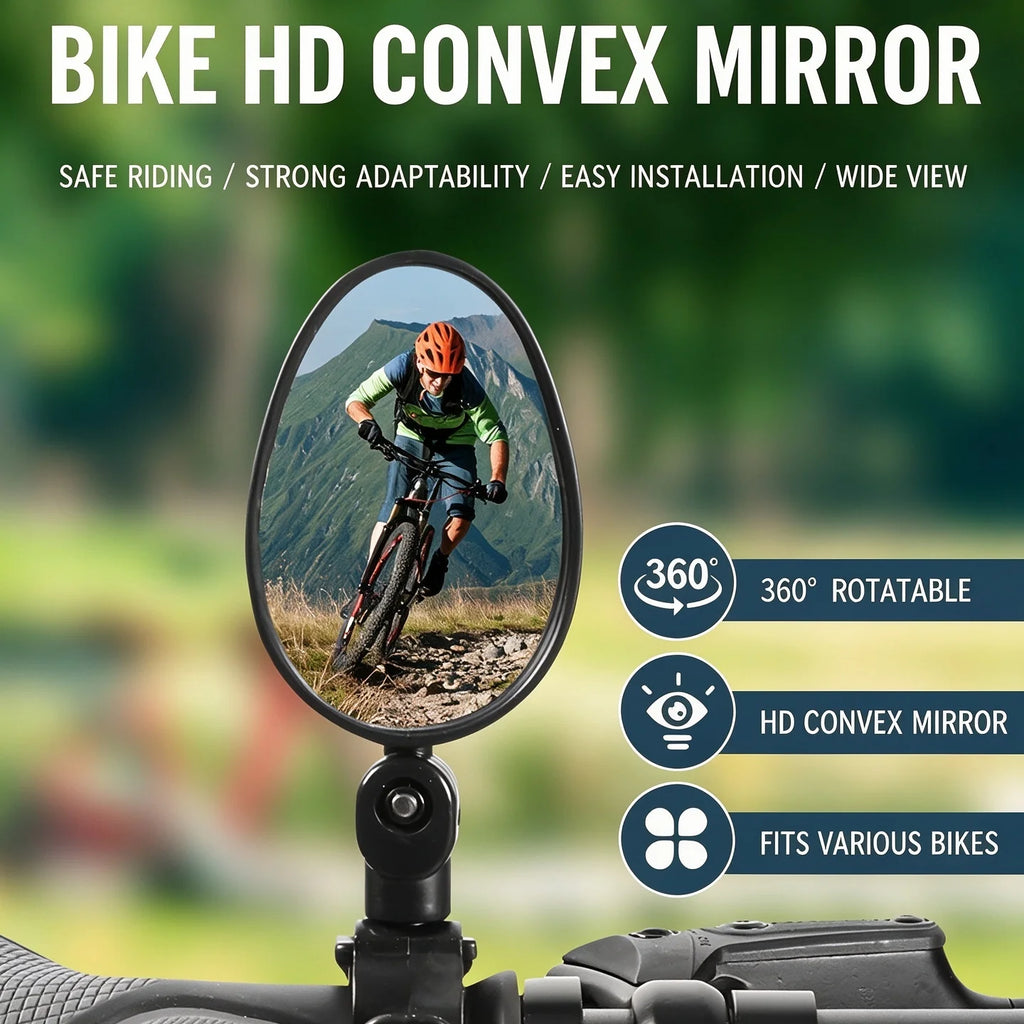 1/2PCS Bicycle Rearview Mirror 360 Degree Adjustable Rotatable Universal Cycling Handlebar Rear View Mirrors for MTB Road Bike
