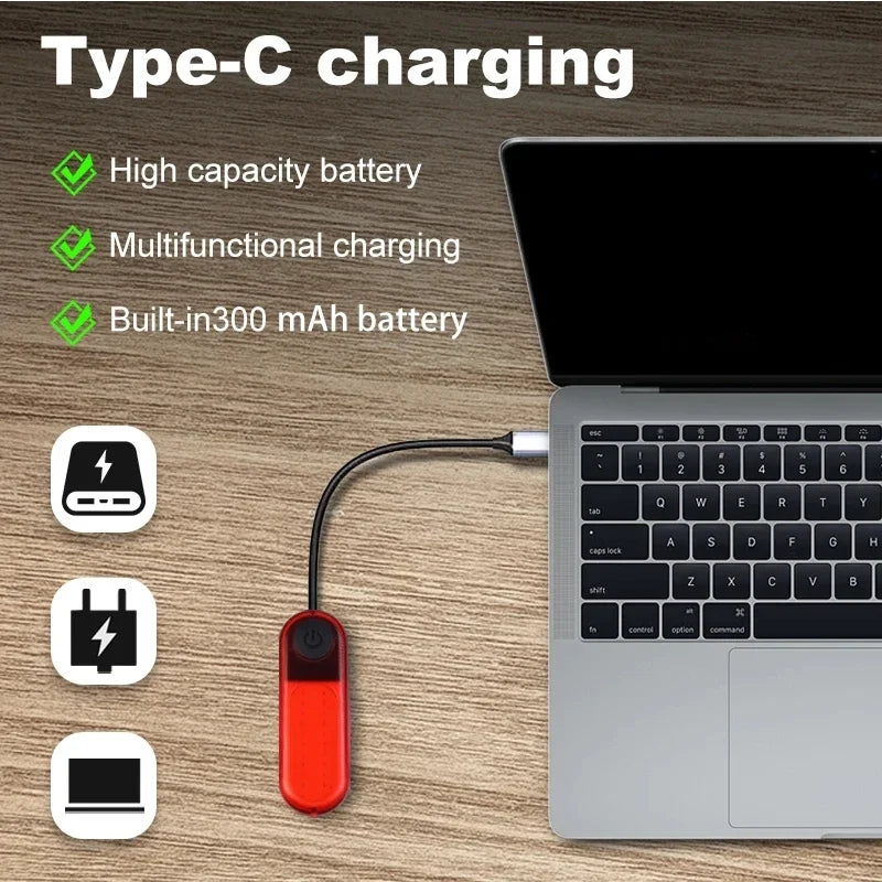 BUCKLOS Bicycle COB Light Set USB Charging High Visibility Taillight 500lm MTB Road Bike Light Lamp Cycling Accessories