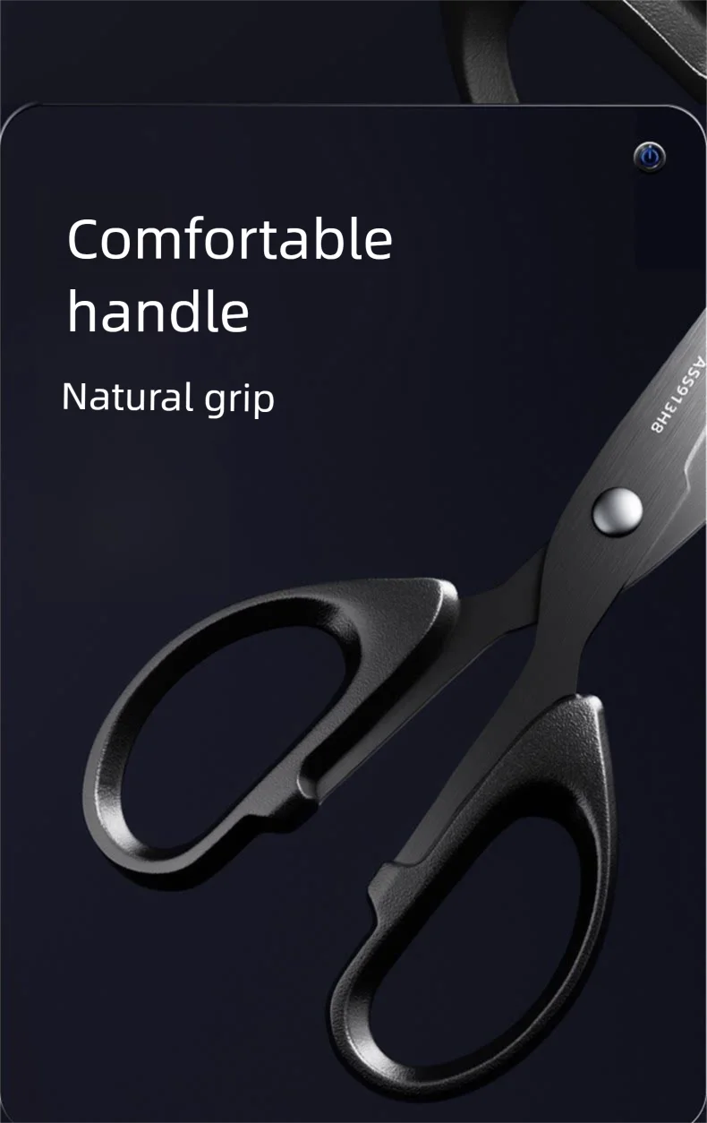 High Hardness Black Blade Scissors Anti-rust Anti-stick Sharp Durable Multipurpose Home Office Craft Sewing Paper Fabric Shears