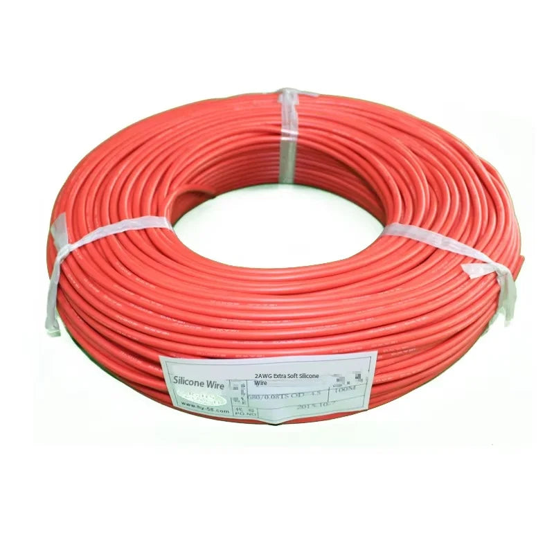 Silicon Wire 8 10 12 14 16 18 20 22AWG Heatproof Soft Silicone Silica Gel Wire Cable (1meter Red+1meter Black) )