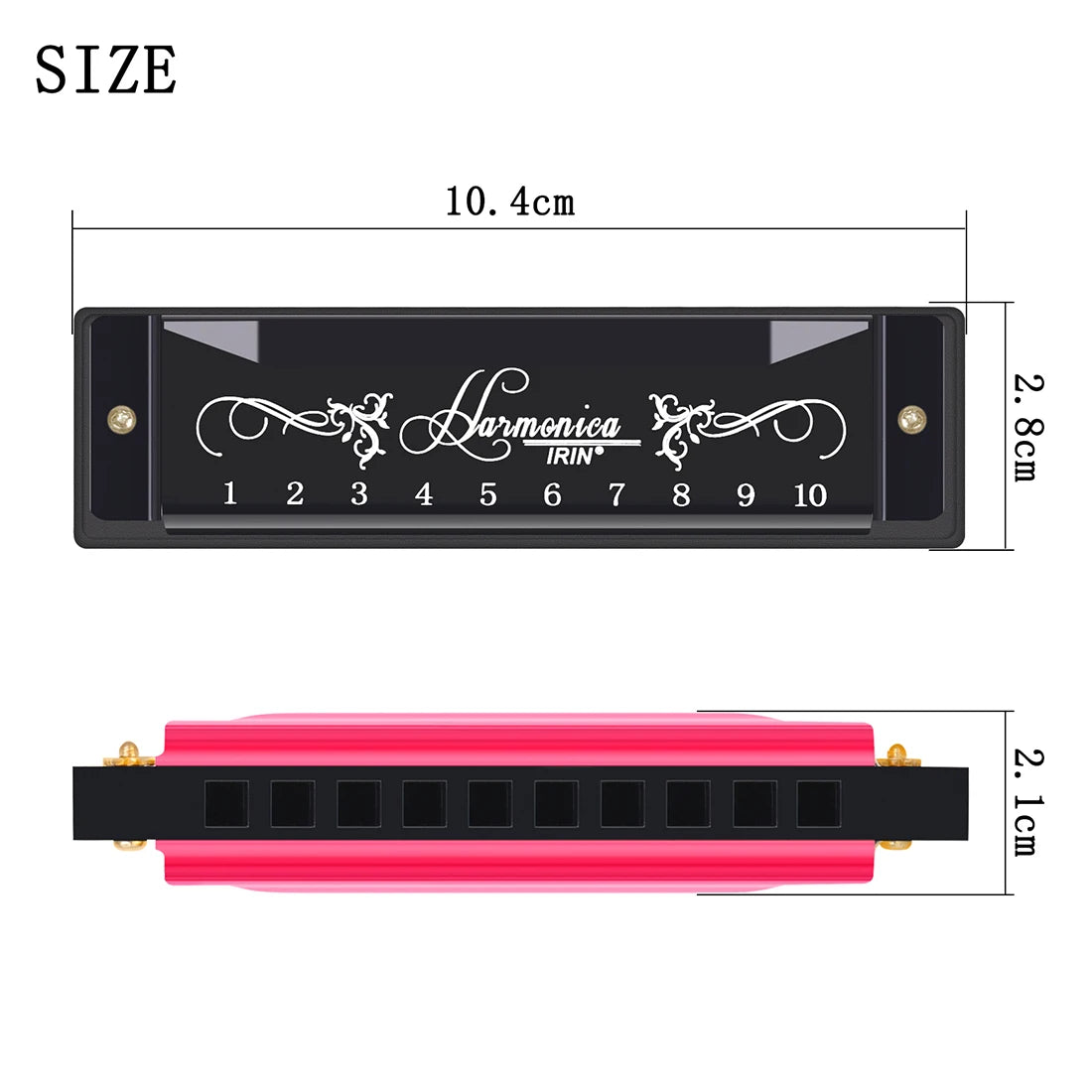 IRIN 10 Holes Harmonica New Style Colorful C Key Harmonica Woodwind Instrument Harmonica for Beginners