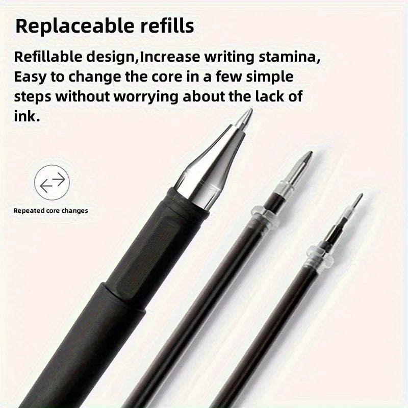 5/10/20pcs Quick-Drying Gel Pens, 0.5mm Fine Tip, Black Ink - Ideal Choice for Office and School Clean For School Office Use Onl