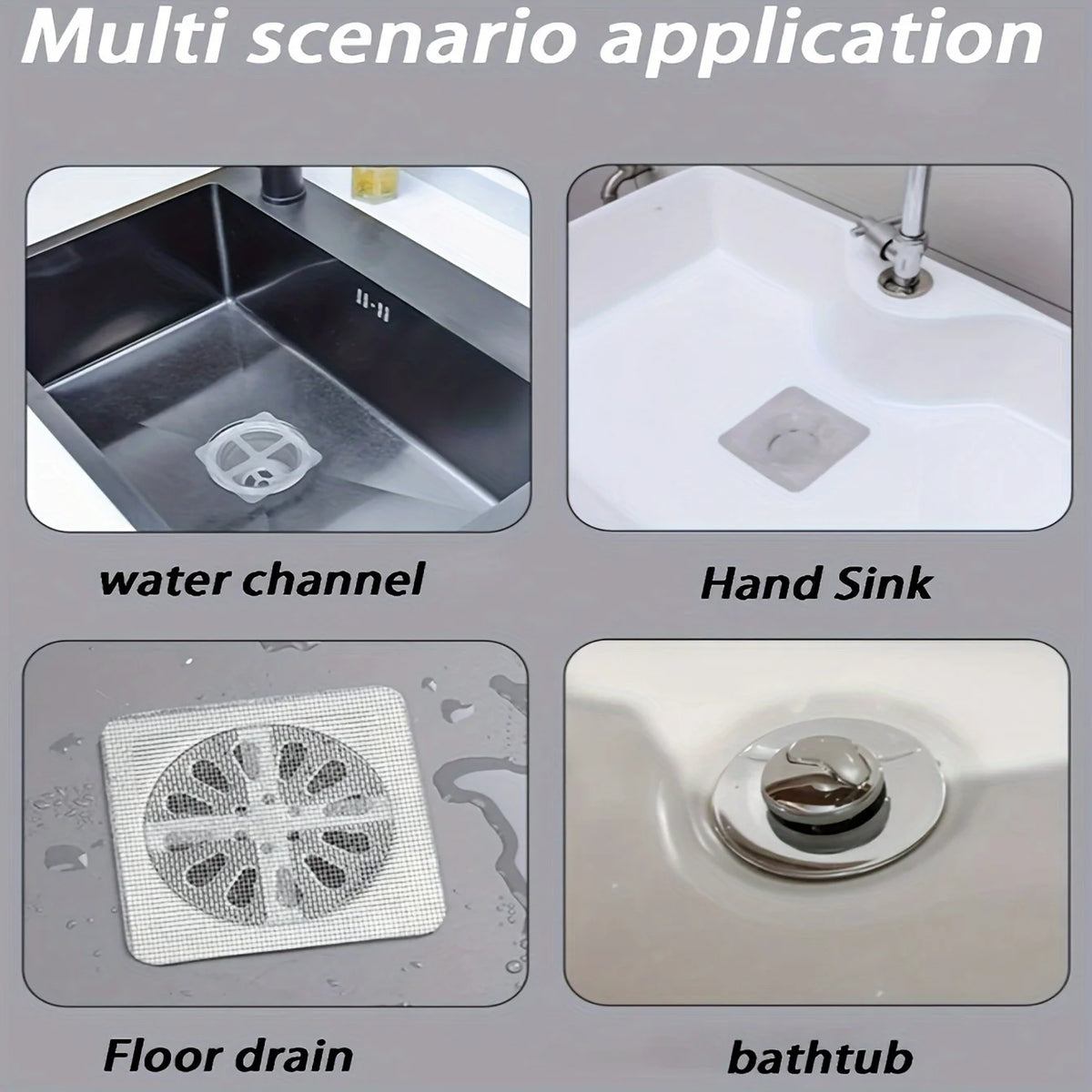 Floor Drain Sticker, Insect-proof Self-adhesive Bathroom Hair Filter Net, Sewer Filter, Kitchen Anti-blocking Mesh Net