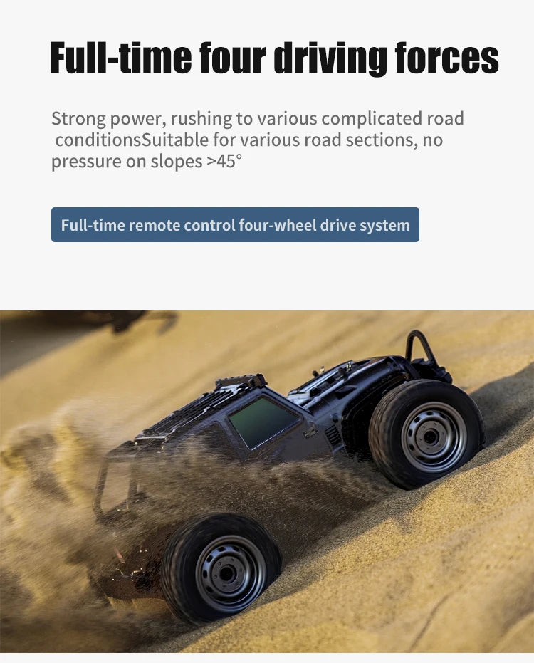 50KM/H RC Car With LED Lights 2.4G Radio Remote Control Cars Buggy Off-Road Control Trucks Boys Toy for Children VS WLtoy 144001