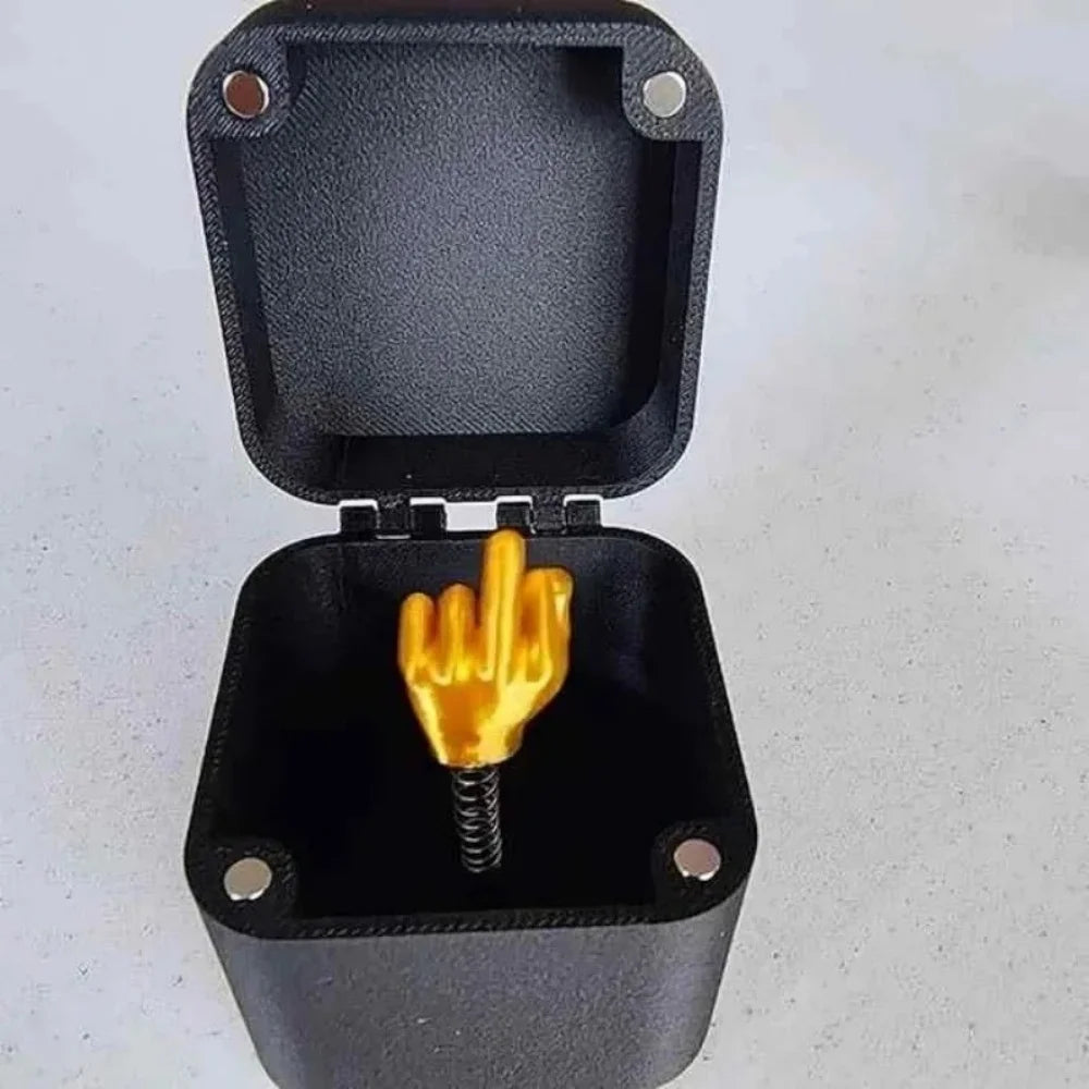 Funny Surprise Gift Middle Finger InBox Creative 3d Printing Middle Finger Gift Boxs Family Game Gift Funny Toy Party Gifts Box