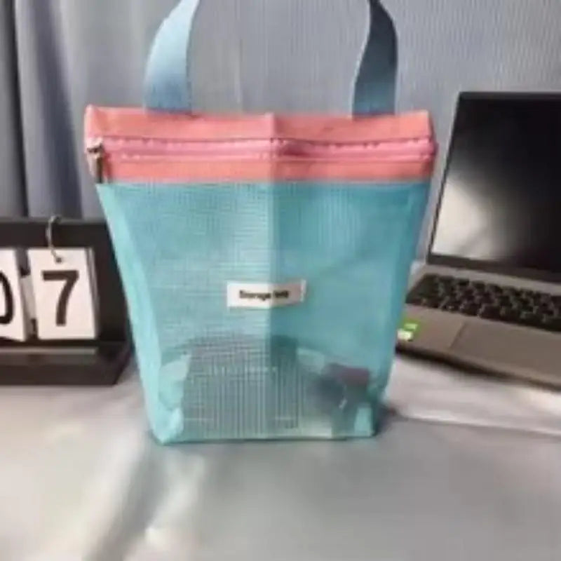 💄👜 Bolsa Cosmética Plegable de Malla para Maquillaje y Viaje 🌈✨