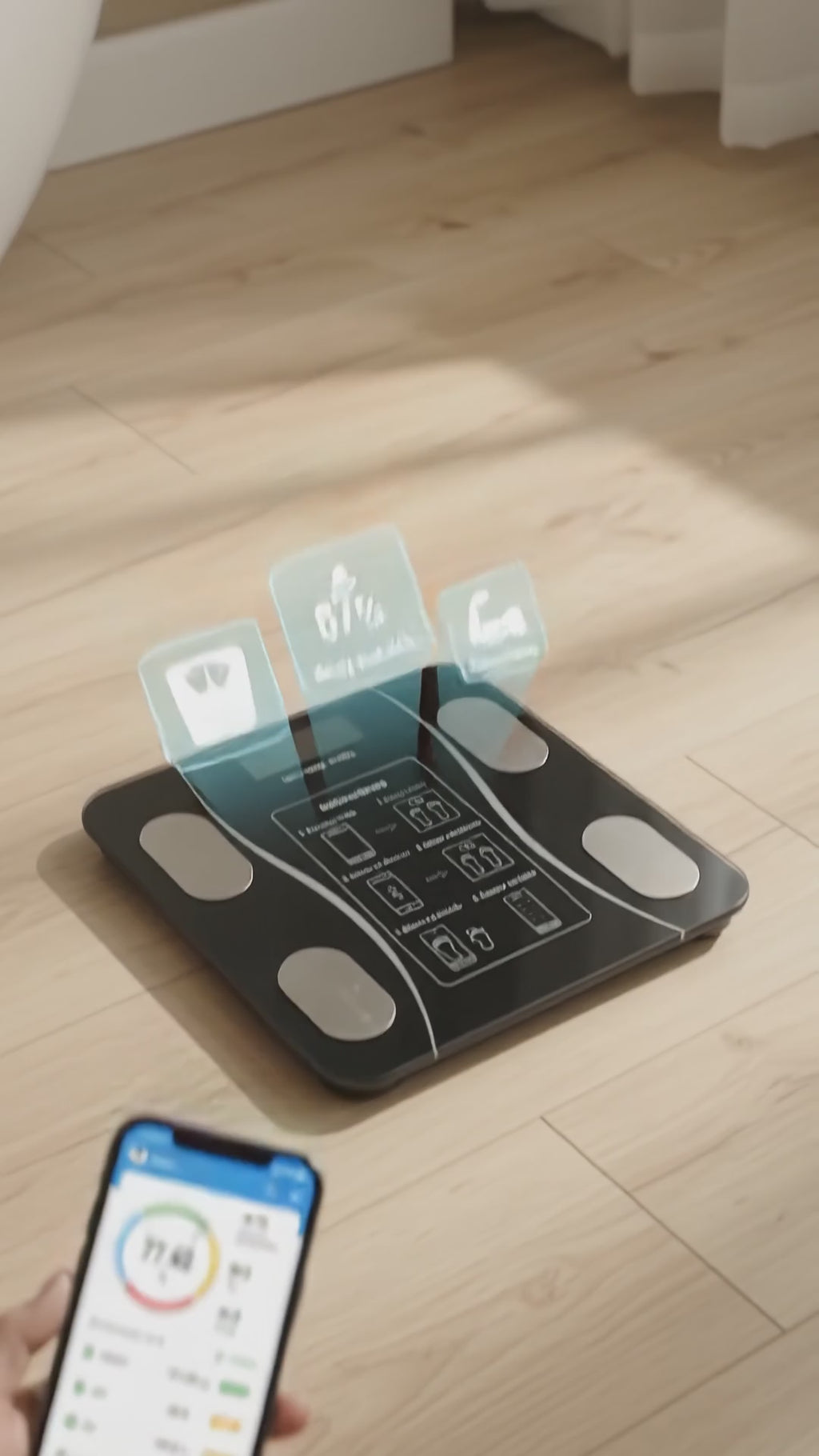 Báscula Digital Inteligente con Conexión a App – Controla tu Peso desde Casa✅️
