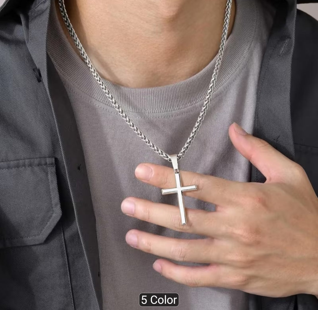 ✝️💎 Guaranteed 925 Pure Silver Cross Necklace 20 in | Men and Women | Max Market
