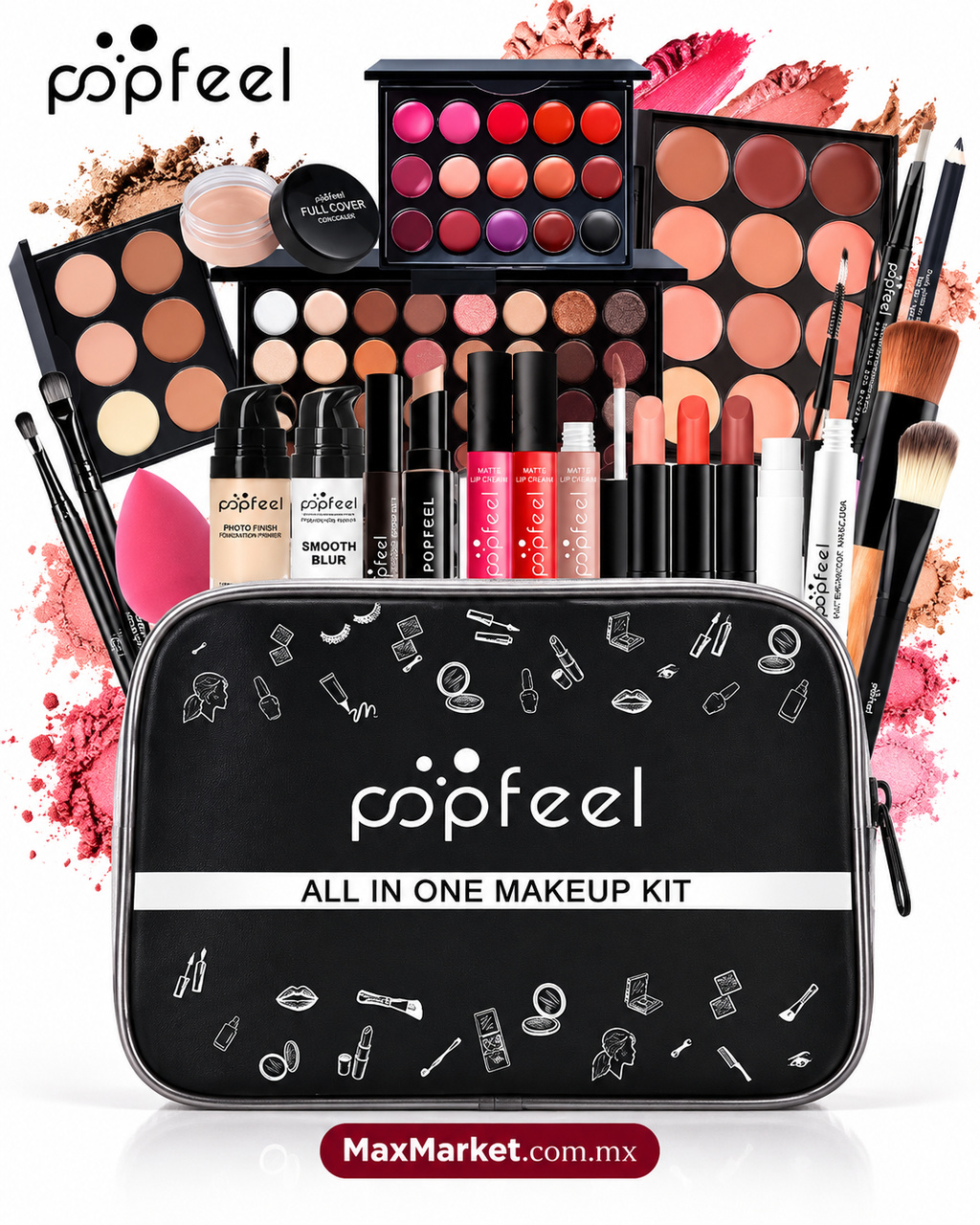 💄✨ POPFEEL All-in-One Makeup Kit | Eyeshadows, Lipsticks and Brushes