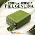 👜✨ Cartera 100% Piel Genuina Compacta con Doble Cierre | Diseño Elegante para Tarjetas y Efectivo