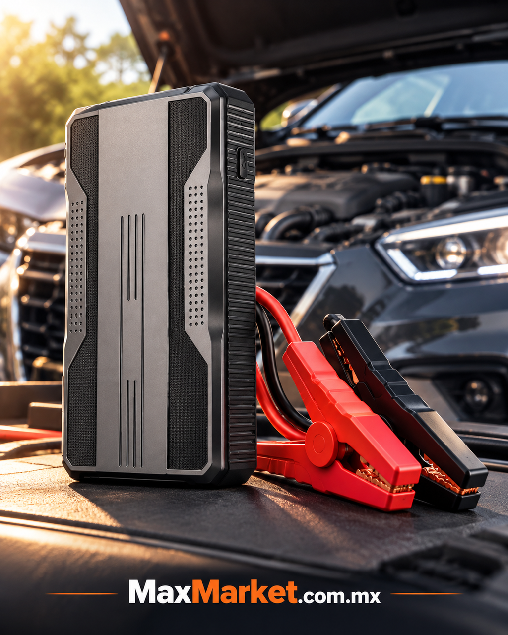 🚗⚡ Arrancador de Batería Portátil 12V con Linterna LED | Max Market