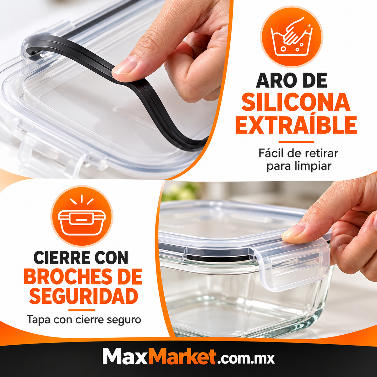 🍱 8-Piece Glass Food Storage Container Set | Airtight