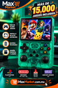 🎮🔥 ¡Consola Portátil Retro R36S Verde! 🕹️✨ Diversión en Todas Partes | Max Market
