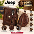 👔💼 Set para Hombre: Cartera y Llavero Marca JEEP de Piel Genuina 100% | Max Market