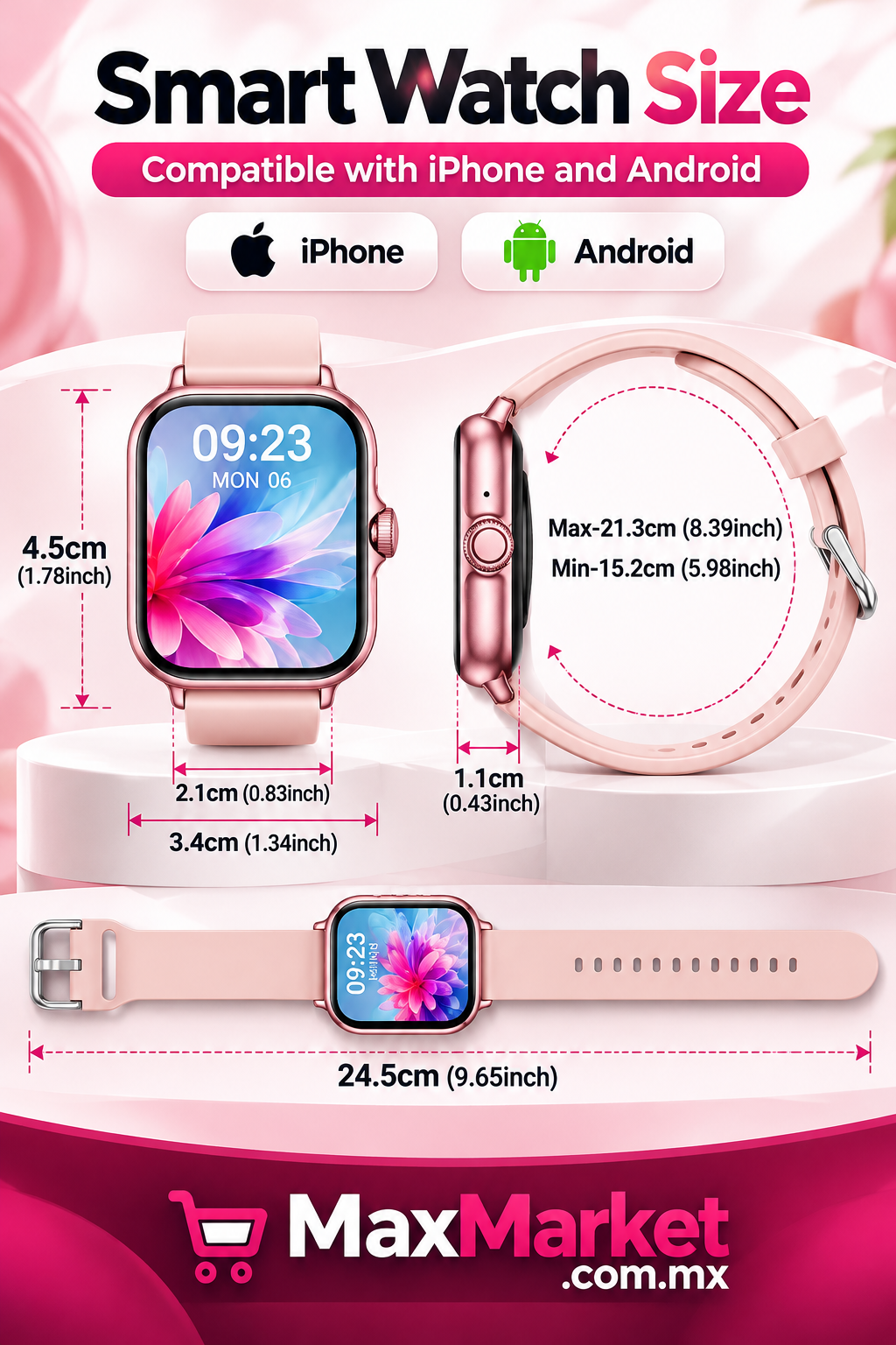 ⌚ Smartwatch Inteligente Deportivo con Llamadas Bluetooth y Pantalla Táctil